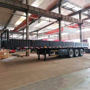 Quality Traction Pin Flatbed 50T Sidewall Cargo Semi Trailer wholesale