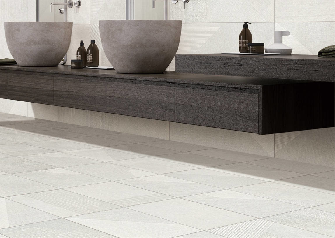 Chemical Resistant Glazed Porcelain Tile / Ceramic Kitchen Floor Tile