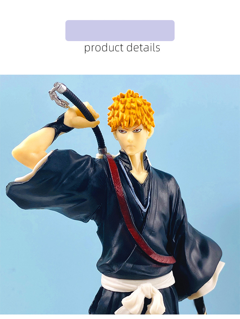 PVC Bleach Anime Shinigami Figures Toshiro HItsugaya Kurosaki Ichigo Theme Movie TV