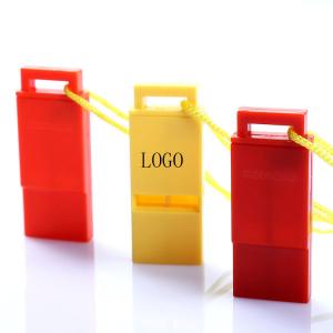 China Plastic outdoor whistle plastic flat whistle toy whistle 58*22*7mm logo customized on sale