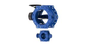 China Rubber Seat Double Flanged Butterfly Valve Eccentric Carbon Steel Base on sale