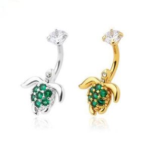 Quality 10mm 12mm Stainless Steel Body Jewelry Rhinestone Belly Button Piercing Jewelry wholesale