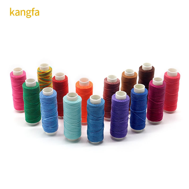 85 Colorful Round 0.45mm Line Bracelet Necklace Jewelry Hand-stitched Braided Sewing Waxed Thread Dyed Pattern