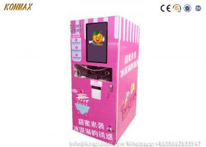 China 24 Hours Wireless Outdoor Ice Cream Softy Vending Machine Automatic Cleaning on sale