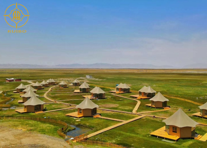 Heat Insulation Luxury Resort Tents Glam Camping Tents UV Protection