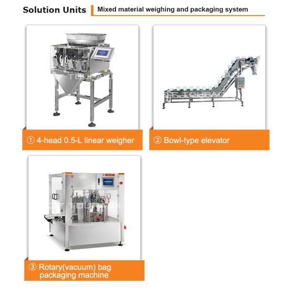 Multi-Materials 2.5kg Pet Food Packaging Machine With Multihead Weigher Linear Weigher For Ziplock Doypack Pouch Packing