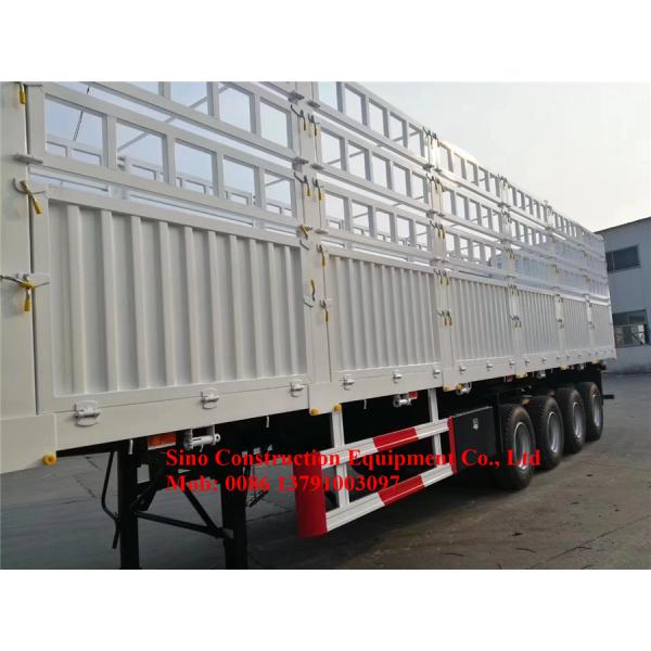 4 Axles Heavy Duty Semi Trailers 50t Fence / Barrier Type Semi Trailer Fuwa brand