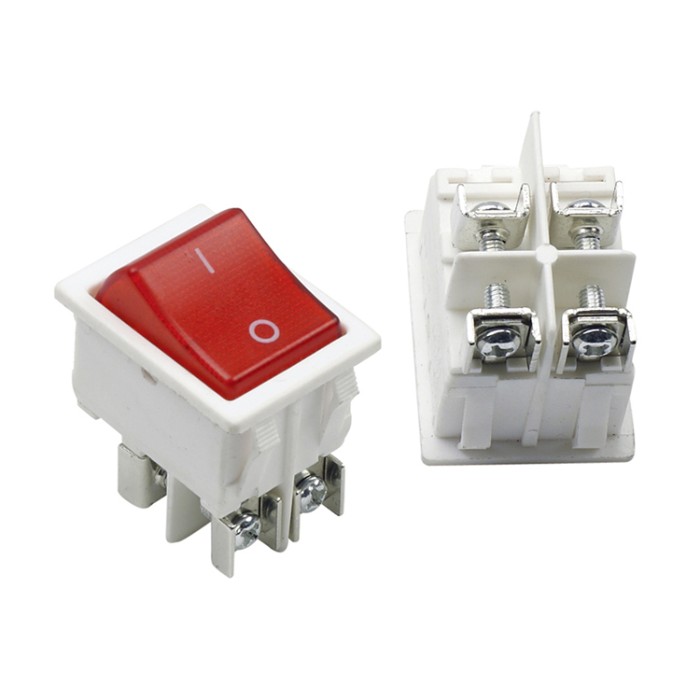 Screw Terminal KCD4 16A Rocker Switch 250V T125 With 32*25mm Dimension
