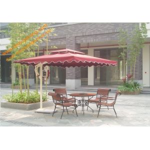 Quality Square Shape UV Protection Waterproof Aluminum Side Post Garden Umbrella wholesale