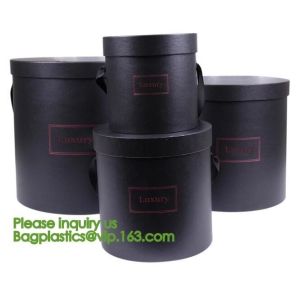 Luxury Black Hardcover Rigid Paper Packaging , Custom Logo Printed Foldable