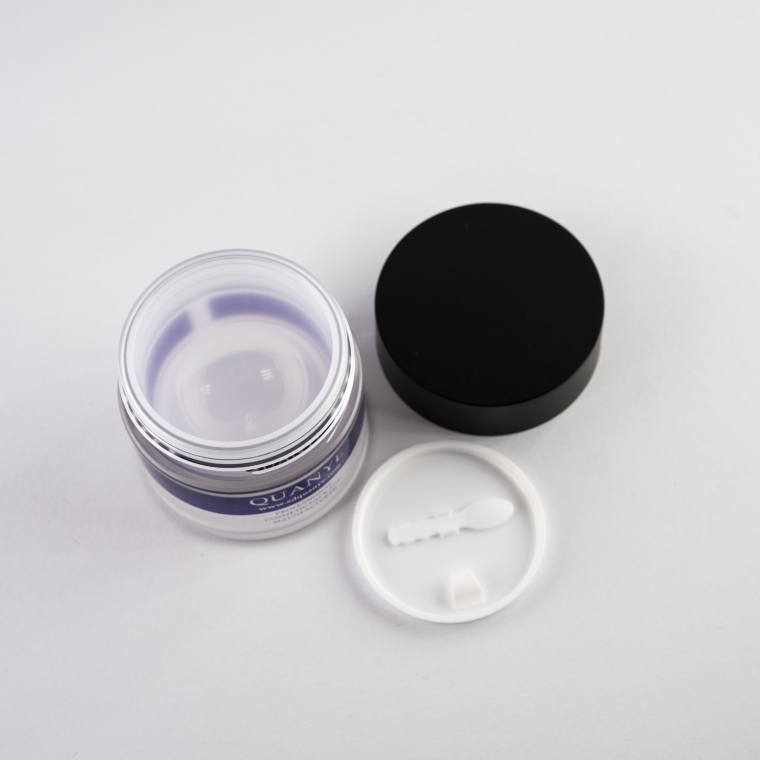 2oz 4oz 6oz 8oz 16oz Wide Mouth Plastic Cosmetic Jar Double Wall Cosmetic Jar