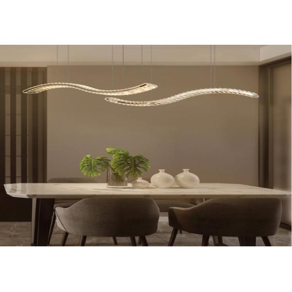 Restaurant lamp wavy crystal chandelier light luxury creative simple kitchen island lamp shop cash register bar lamp