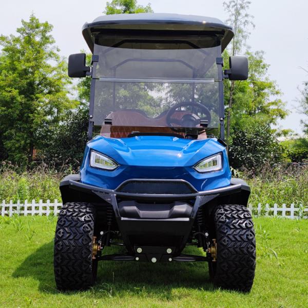 Blue 6 Seater Golf Cart wheelbase 2420mm charging time 6-8 hours Ground clearance 120mm