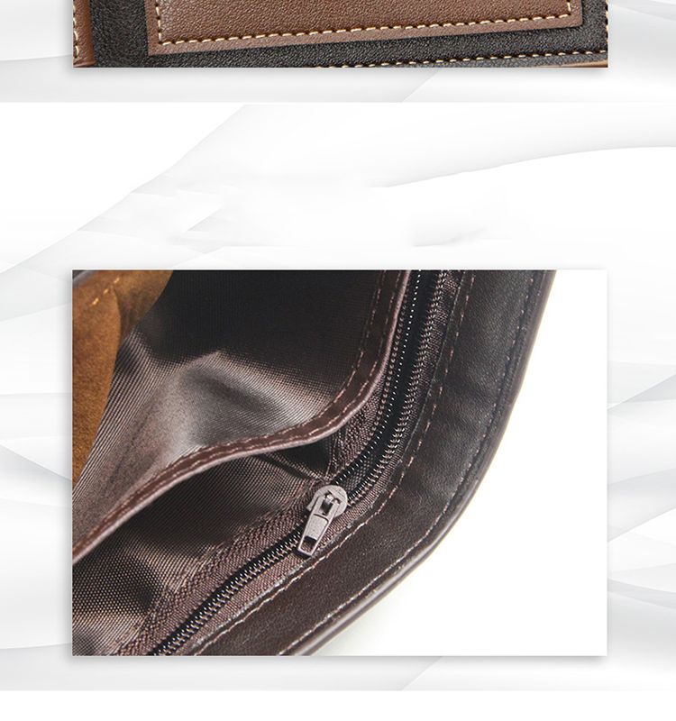 Availiable Sample Portable Card Wallet Oil Wax Cowhide Leather Money Bag for Men