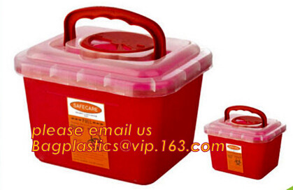 Medical plastic wall mounted bracket and holder with gloves box for 5qt sharps container and sharps bin, sharp container