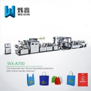 Cloth Bag Automatic Non Woven Bag Machine With Online Handle Attach