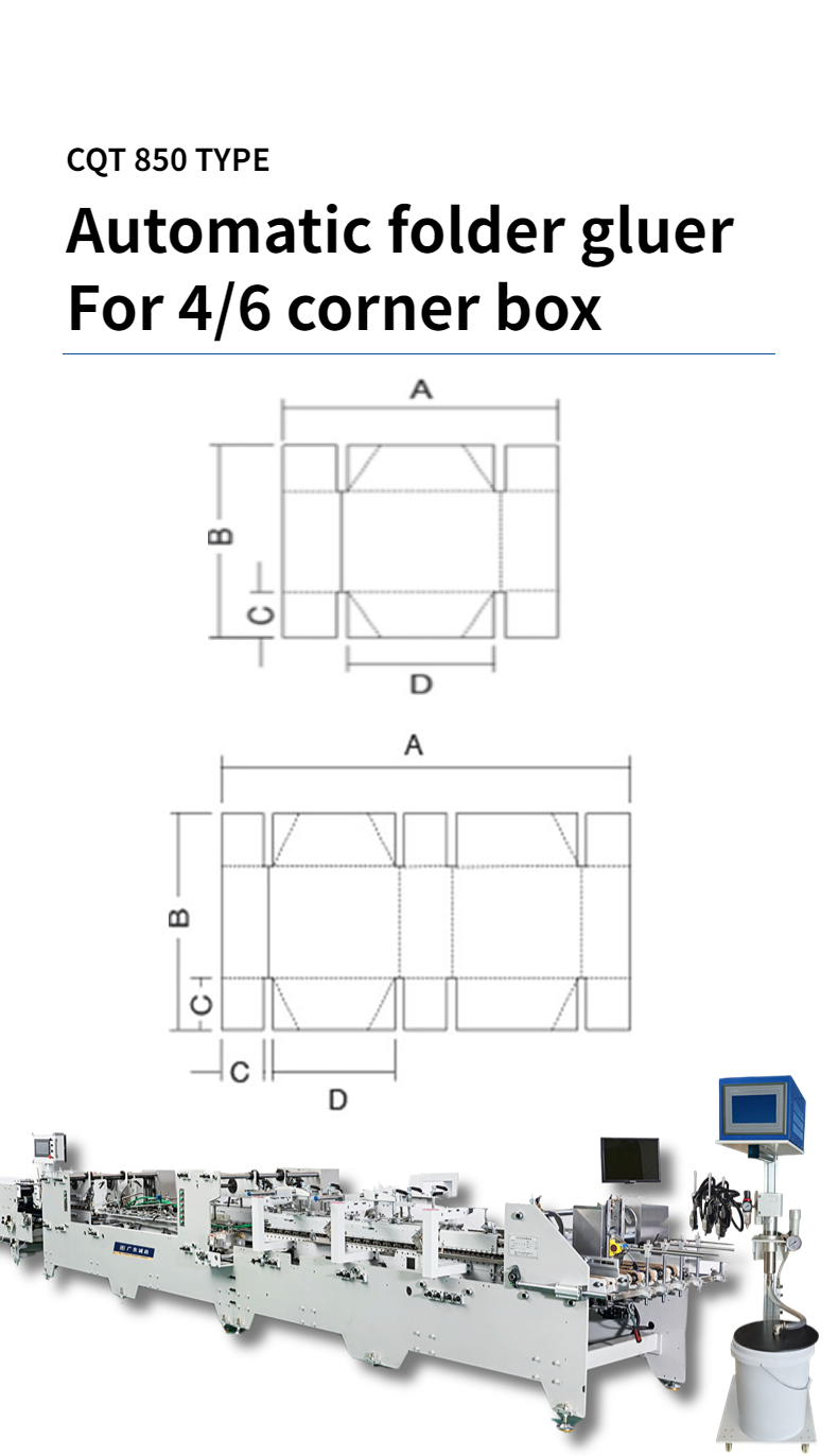 Paper Material Folder Gluer Machine for Corrugated Carton Cardboard Box Voltage 380V