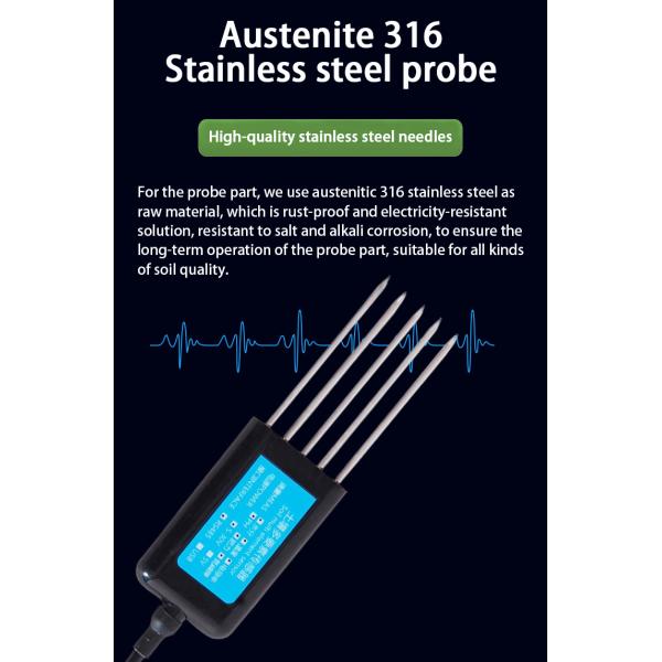 Horizontal Installation Moisture Sensor for Agriculture 7 in 1 USB NPK/PH/EC Temp Analyzer