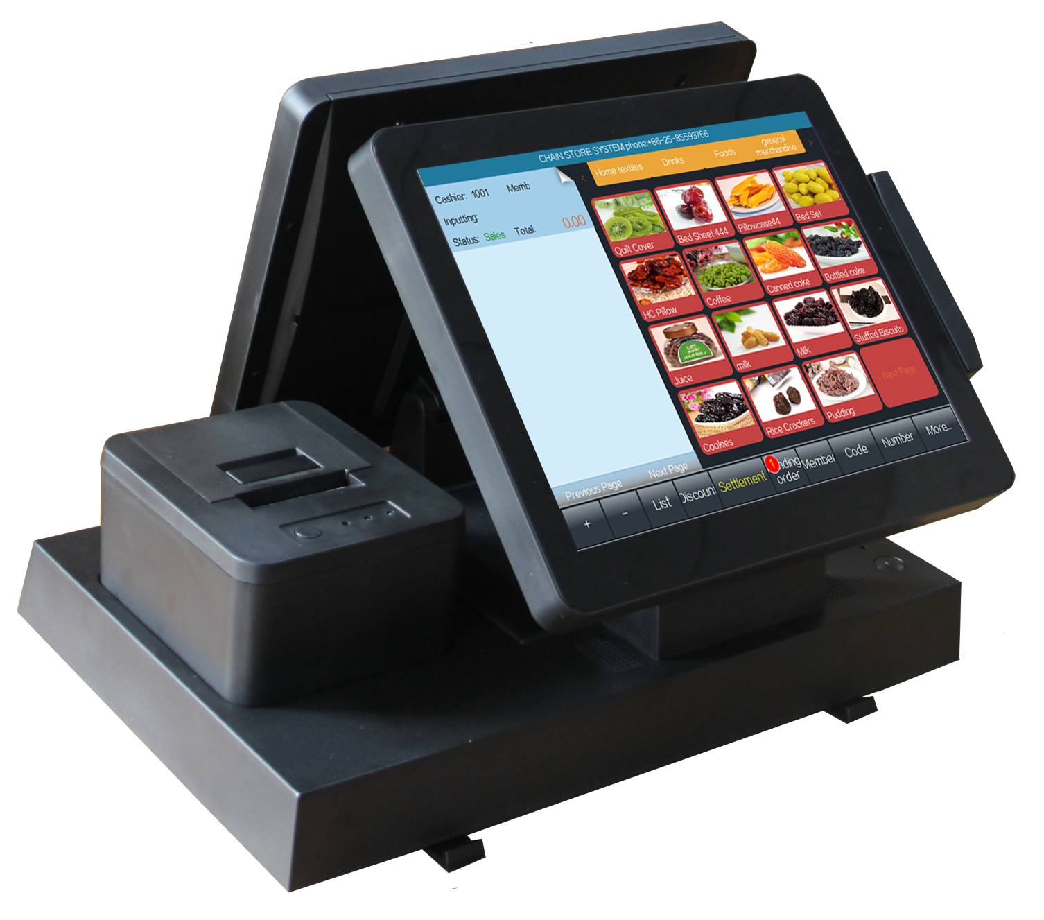 Convenient All-in-One POS System with Win10 Operation System and Built-in Printer