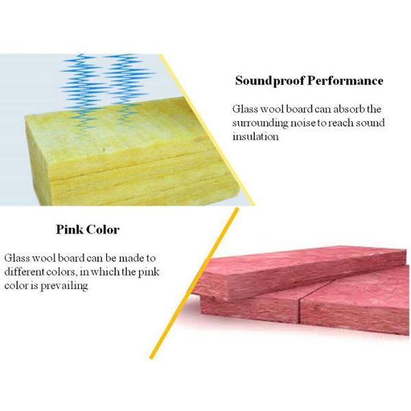 Fireproof Waterproof GlassWool Board Thickness 25mm - 100mm Glass Fiber Insulation