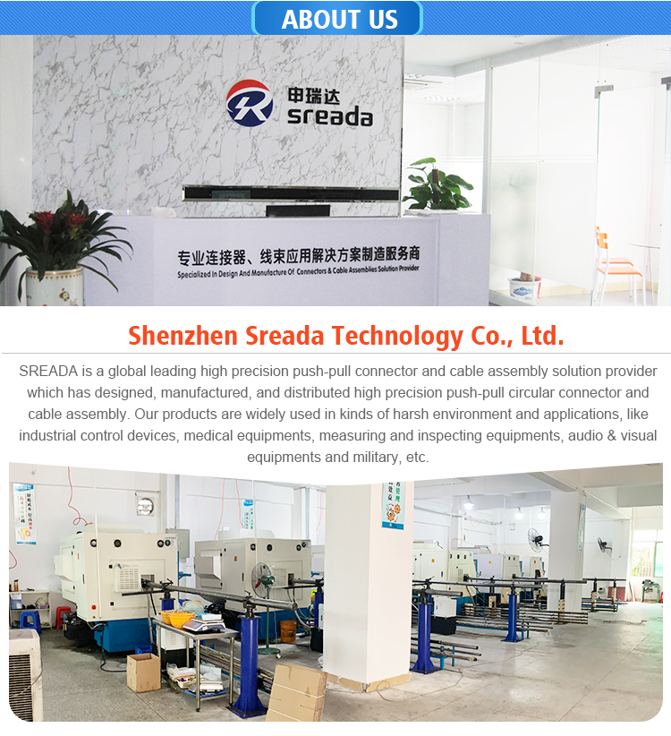 Metal Male Push Pull Electrical Connectors SRD.TFA.0S.303 S Series CE Approved