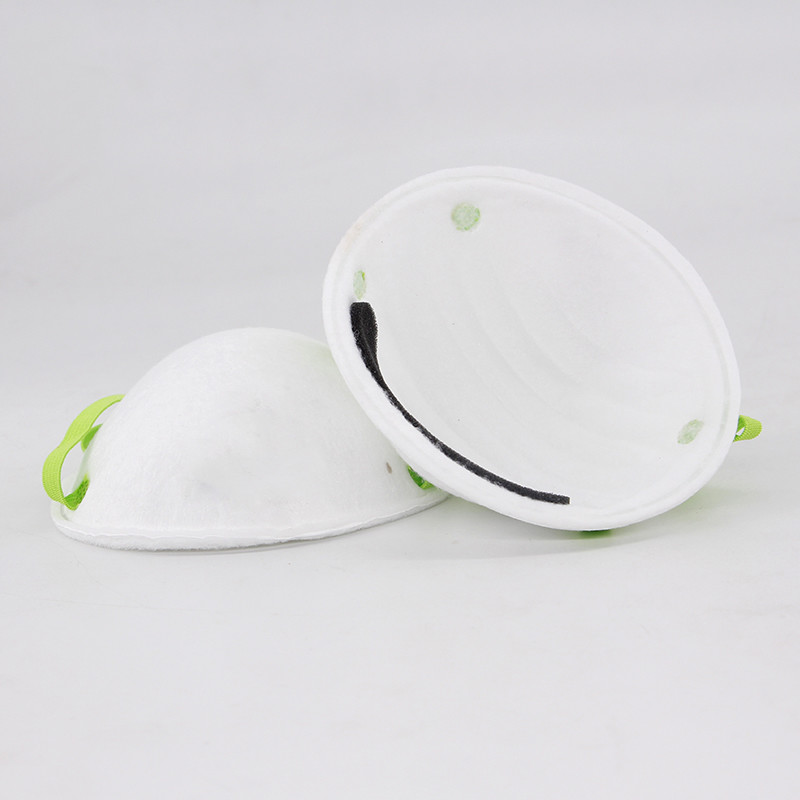 Green Colour Straps Ffp2 Cup Mask Effective Protection Against Fine Particulates
