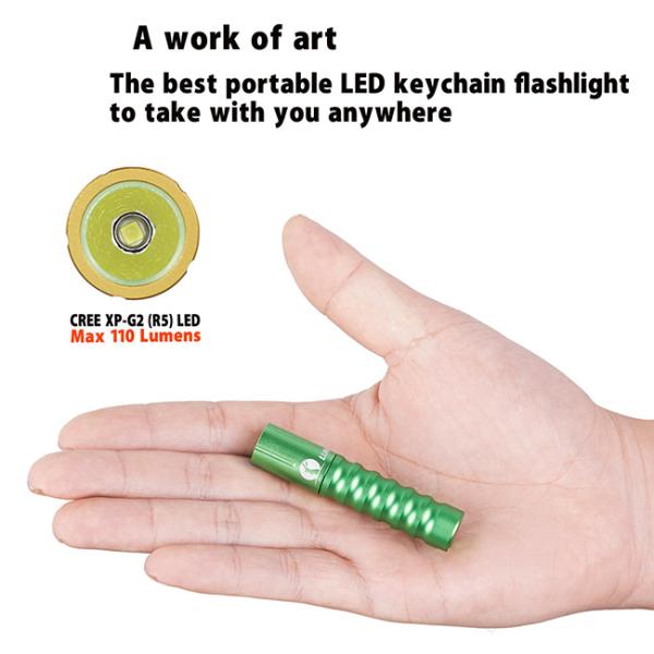 Rose Gold Lumintop Copper Worm Flashlight , AAA Battery LED Pocket Torch
