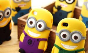 Quality Cell phone Minions silicone cover case, Despicable Me 2 silicone case, Mobile phone case wholesale