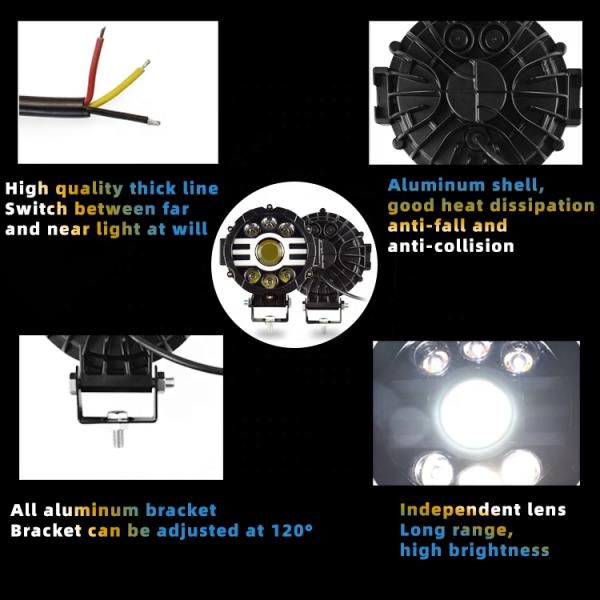 45W 7 Inch Vehicle DRL Angel Eye Projector Headlights