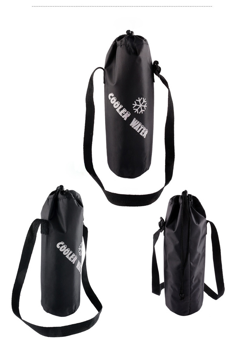 Reusable Polyester Drawstring H28.5cm Water Bottle Sleeve