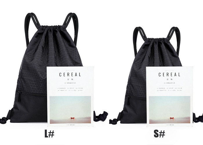 SGS Custom Drawstring Bags , Polyester Drawstring Backpack Multi Color
