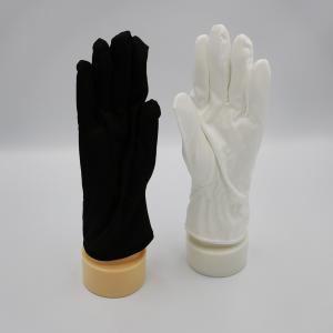 China Dustproof Microfiber Cleaning Gloves Lint-Free Non Slip Black White on sale