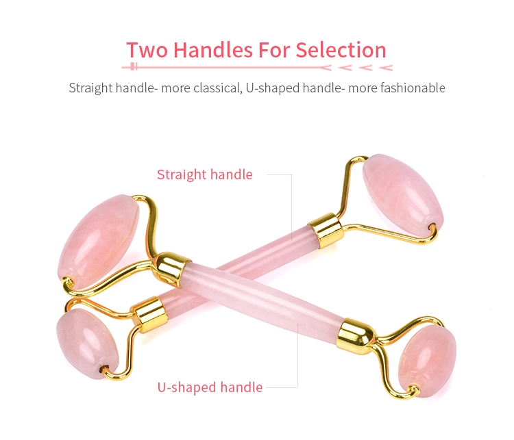 64.2g Anti Aging Skin Massage Roller U Shaped Handle Gemstone Face Roller