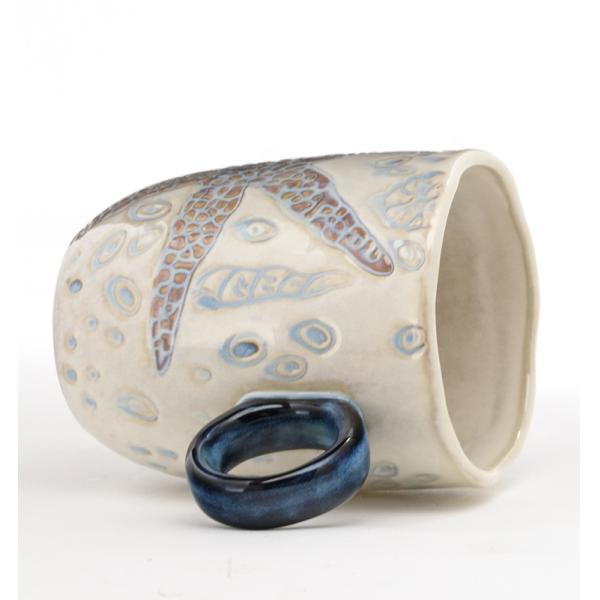 Animal Pattern Decoration Ceramic Mug Cup Cute Handmade Mugs Hand Built Cups