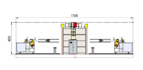 3.5m Oven Rotational Moulding Shuttle Machine Customized