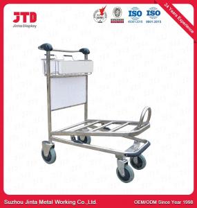 Quality Double Layers Airport Baggage Trolley Hotels Four Wheel Trolley Cart wholesale