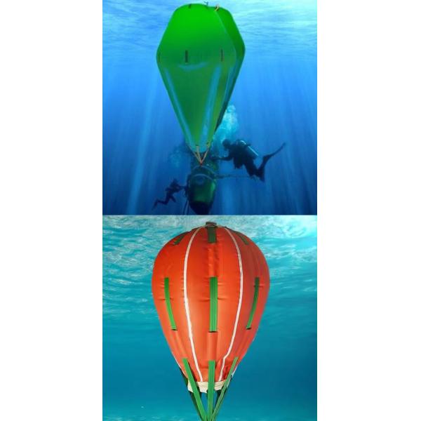 Parachute Style Buoyancy Bags With Corrosion Resistant Hardware For Diver