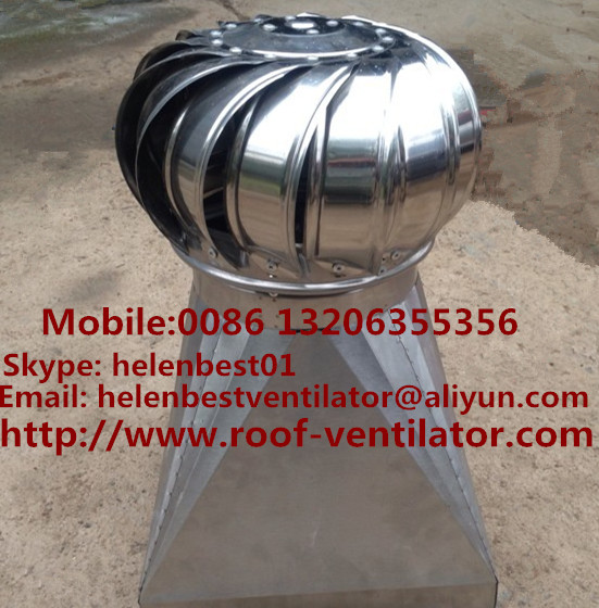 150mm wind driven turbine ventilator stainless steel