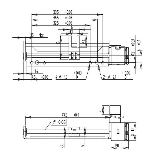 10mm Micro Slider Linear Stepping Motor With Bracket 18 degree Step Angle for Intelligent Security Products