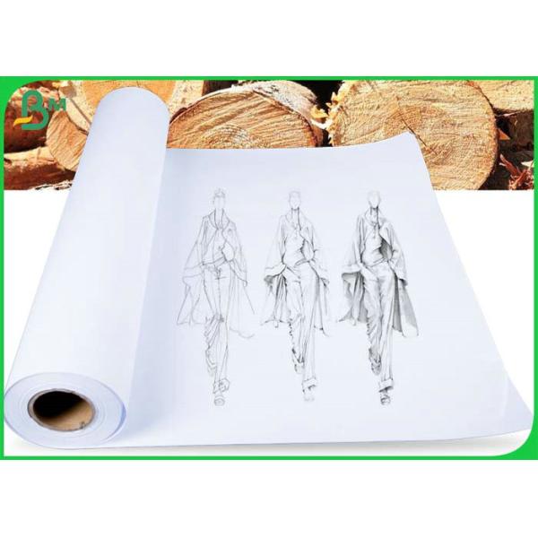 Uncoated Plotter Paper White Bond Roll CAD Paper 36'' x 300'' 20 lb