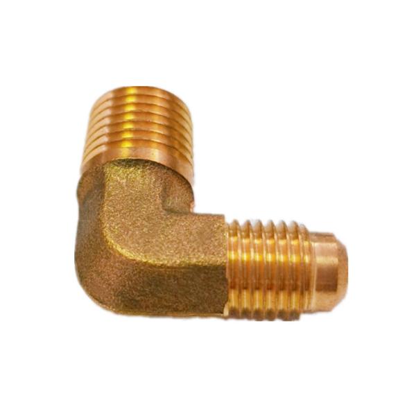 1/4 Flare 90 Degree Brass Elbow Fitting NPT Thread