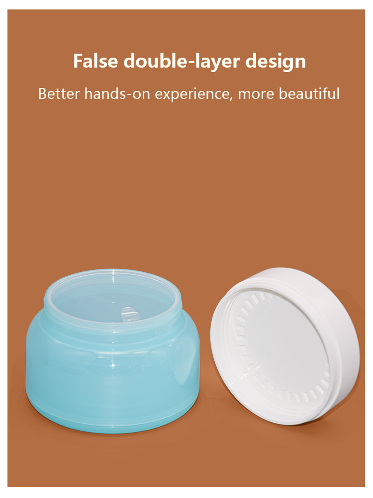 Pp Double Layer Custom Cream Jar Round Shoulder Facial Mask Packaging 120g