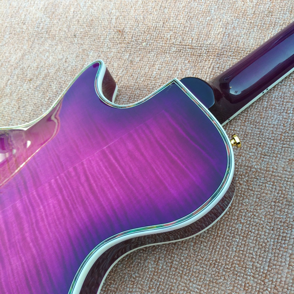 Flame Maple Top & Back Custom LP electric guitar with Abalone binding top & back