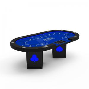 China Wood Laminate Casino Poker Table Customized Cup Holders on sale