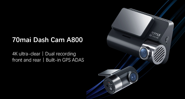 70Mai A800 4K Dash Cam DVR Built-in GPS with ADAS UHD Image IMX415 140 FOV 24H Parking Monitor 70Mai Dash Cam