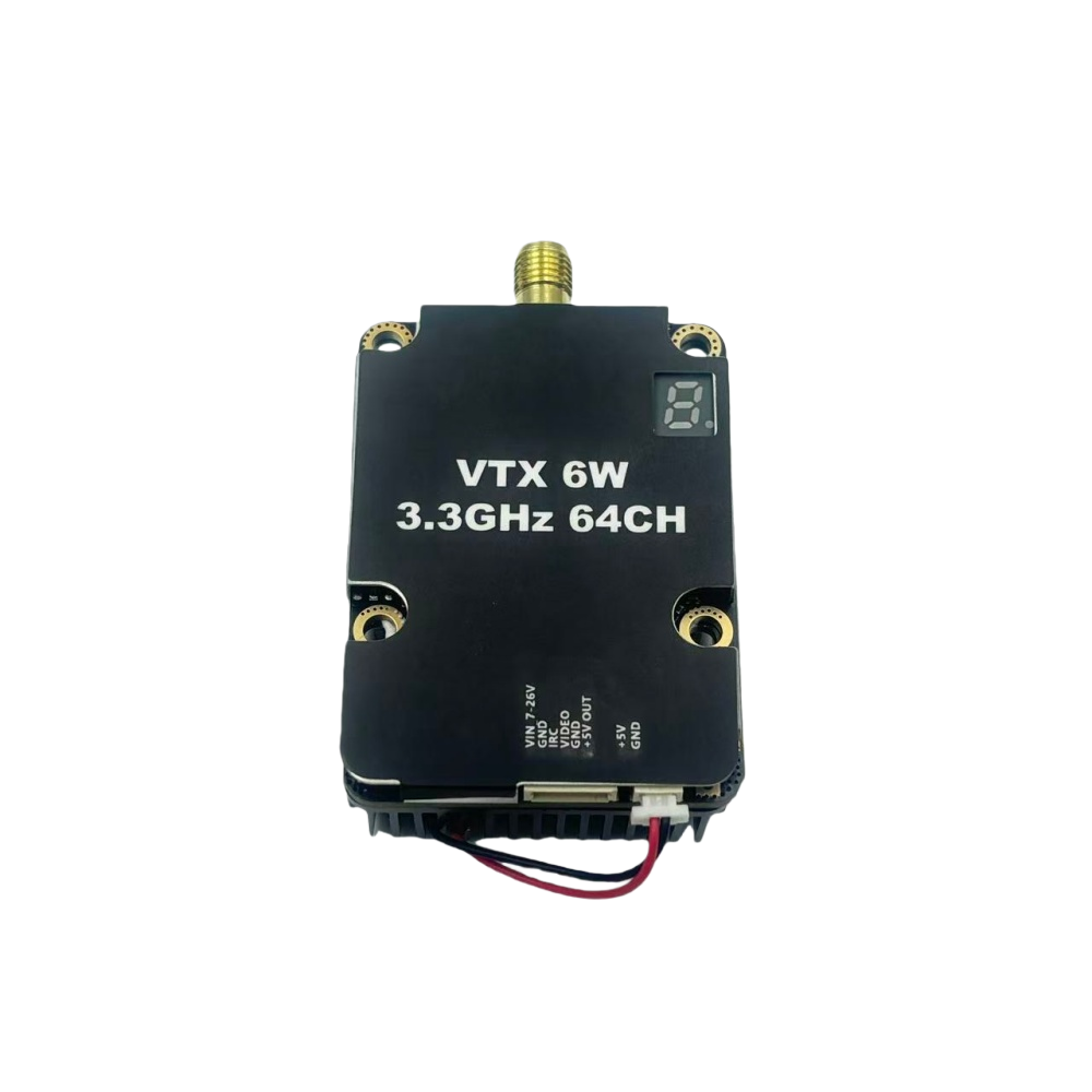 Long-Range 3.3GHz 6W FPV VTX Offering Reliable Performance and 3060–3500MHz Frequency Coverage
