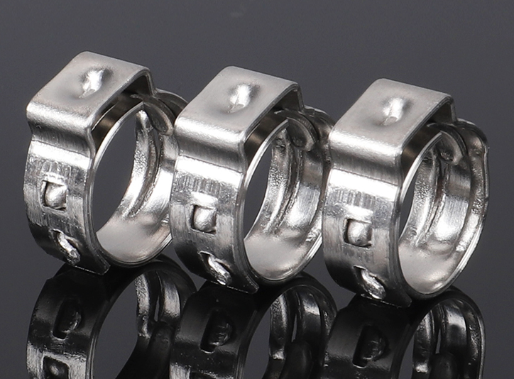 Metric Measurement System Carbon Steel Single Ear Stepless Clamp for Car and Motorcycle Pipe ANSI/ASME Standard Easy Installation