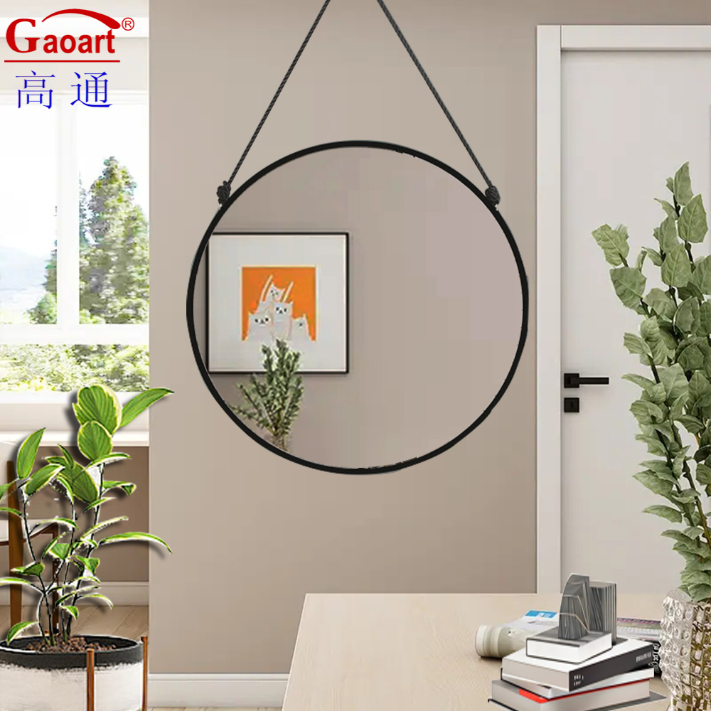 Customized Size Antique Gold Vintage Bathroom Round House Decor Plastic Frame Mirror