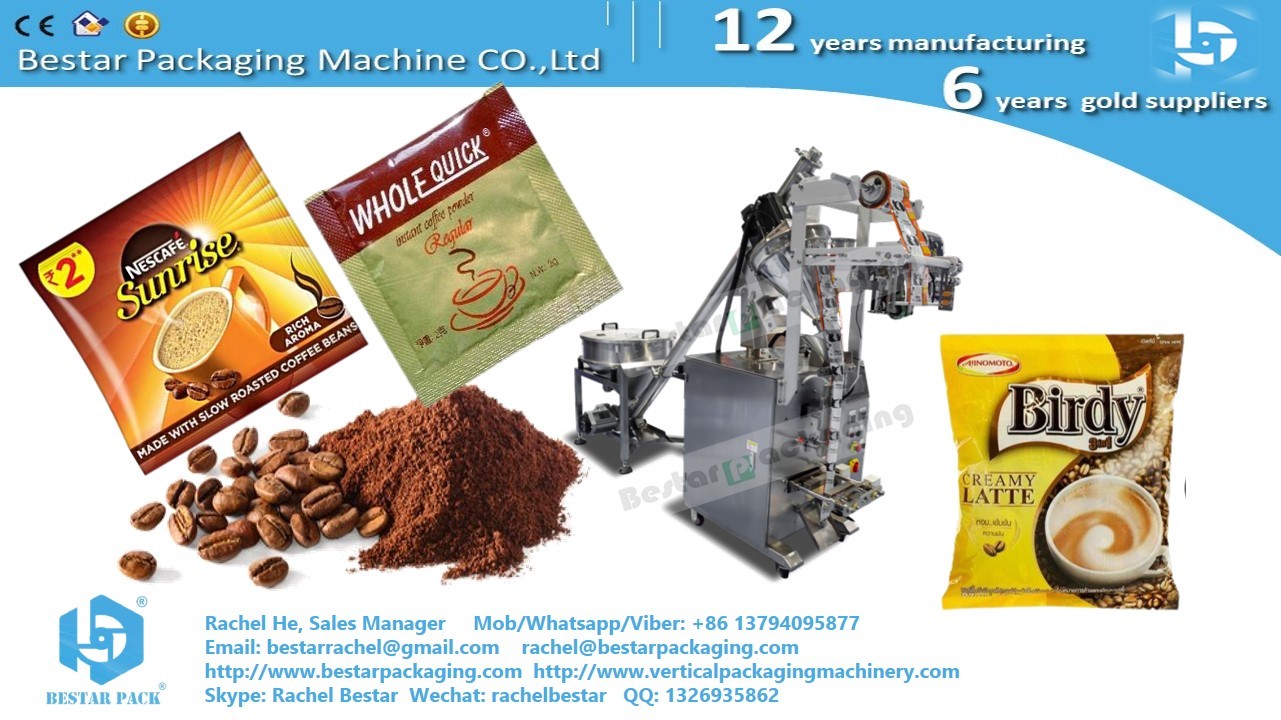 How to pack milk powder stick sachet with easy tear notch BSTV-160F