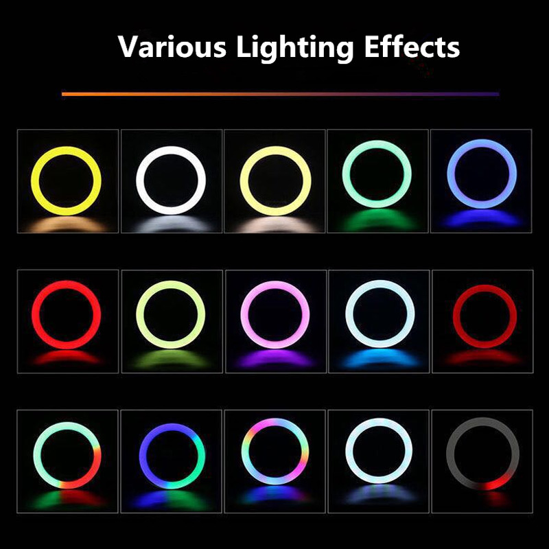 26cm 2800K Ring Supplementary Lamp , Standing Ring Light With Phone Holder